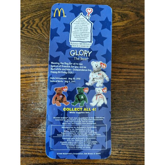 TY Bears Rare 1999 Ronald McDonald House Collection NEW Sealed Lot of 4 - Picture 6 of 14